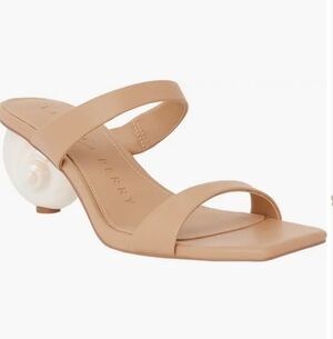 NEW! KATY PERRY Maritime Tan Open Toe Seashell Heel Sandals 10.